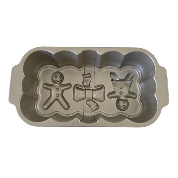 Nordic Ware Gingerbread Loaf Pan 454 g Aluminum Nonstick Holiday Bakeware USA - Picture 2 of 14
